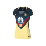 Nike América Camiseta de local para mujer 17 - Azul marino Armory/Limón
