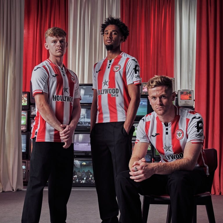 Joma BrentFord FC Home Jersey 25 - White/Red - Best Buy Soccer