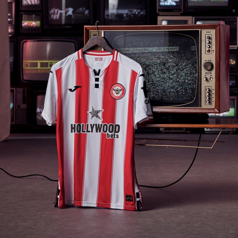Joma BrentFord FC Home Jersey 25 - White/Red - Best Buy Soccer