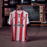 Joma BrentFord FC Home Jersey 25 - White/Red - Best Buy Soccer