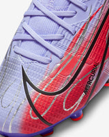 Nike Mercurial Superfly 8 Academy Kylian Mbappé’s MG Multi-Ground Youth Soccer Cleats - Light Thistle/Indigo Burst/Bright Crimson/Metallic Silver