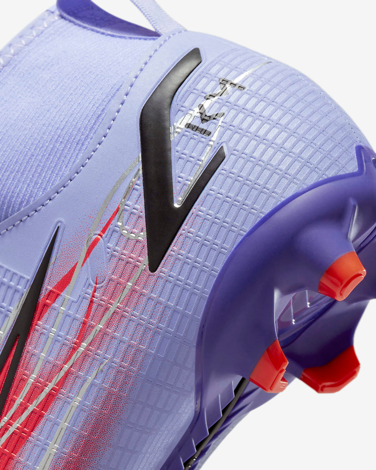 Nike Mercurial Superfly 8 Academy Kylian Mbappé’s MG Multi-Ground Youth Soccer Cleats - Light Thistle/Indigo Burst/Bright Crimson/Metallic Silver