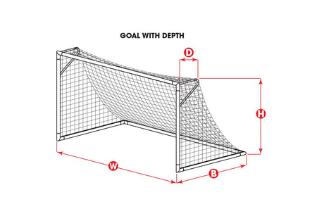 Kwik Goal 8Hx24Wx3Dx81/2B,2" Mesh, Solid Braid Knotless Net - Best Buy Soccer