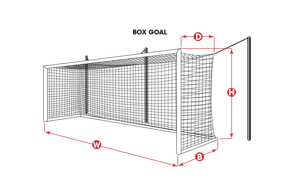 Kwik Goal Box Net 8Hx24Hx6Dx6B, 120MM Mesh, HTPP, Solid Braid, Knotless - Best Buy Soccer
