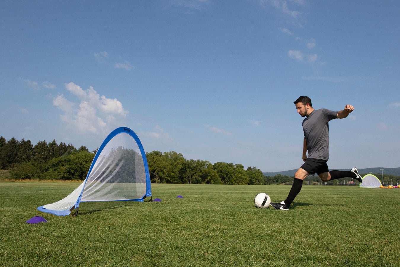 Kwik Goal Infinity Weighted Pop - Up Goal (EACH) - Blue - Best Buy Soccer