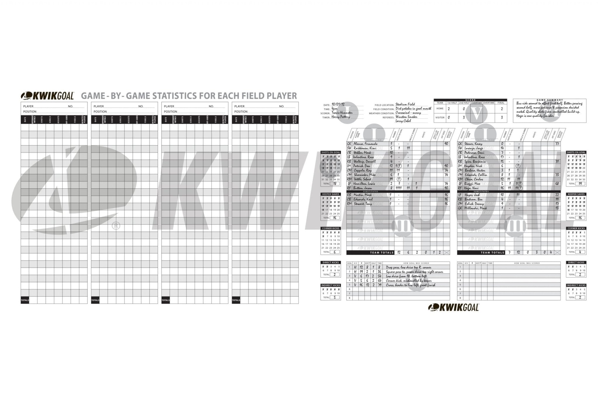 Kwik Goal Oversized Soccer Scorebook - Best Buy Soccer