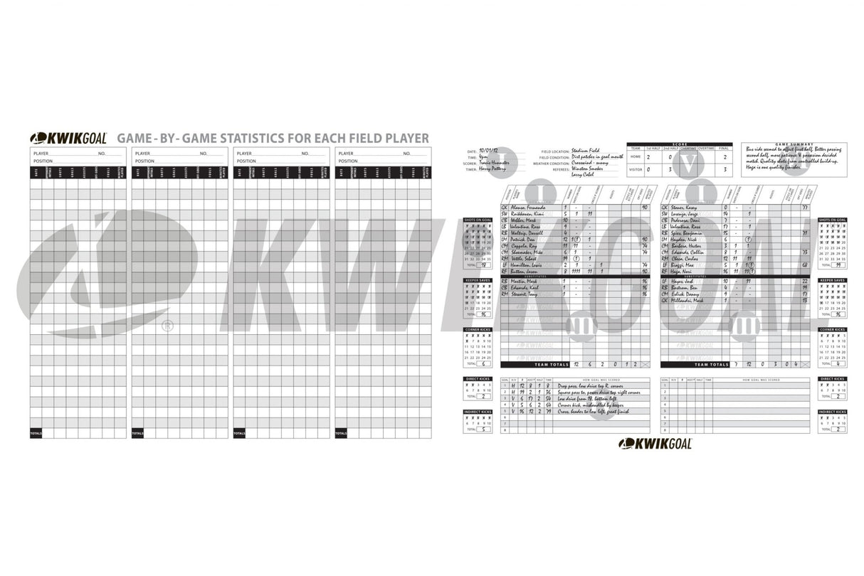 Kwik Goal Oversized Soccer Scorebook - Best Buy Soccer