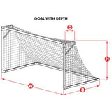 KWIKGOAL 8H x 24W x 3D x 8 1/2B, 120mm mesh, Solid Braid Knotless - Best Buy Soccer