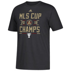 Camiseta adidas negra de vestuario de campeones de la Copa MLS 2018 del Atlanta United FC