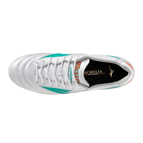 Mizuno Morelia II Japan FG Men's Soccer Cleats - White/Arcadia - Best Buy Soccer