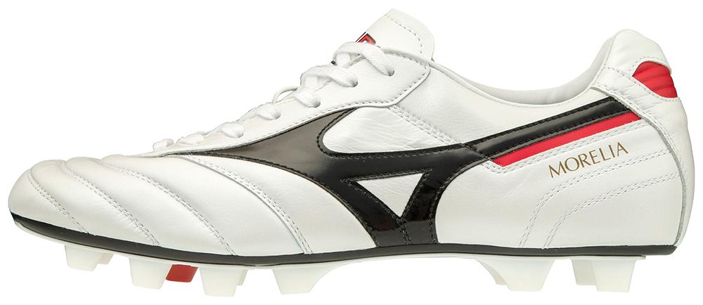 Mizuno Morelia II Made in Japan FG Firm Ground Pearl/Black/Red - Best Buy Soccer