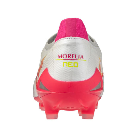 Mizuno Morelia Neo IV Beta Elite FG Firm Ground Soccer Cleats - White/Pink - Best Buy Soccer