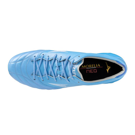 Mizuno Morelia Neo IV Elite FG Firm Ground Soccer Cleats - Sky Blue - Best Buy Soccer