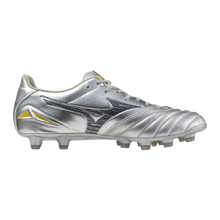 Mizuno Morelia Neo IV Pro FG Firm Ground Silver/Gold - Best Buy Soccer