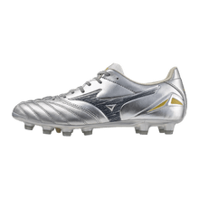 Mizuno Morelia Neo IV Pro FG Firm Ground Silver/Gold - Best Buy Soccer