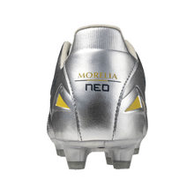 Mizuno Morelia Neo IV Pro FG Firm Ground Silver/Gold - Best Buy Soccer