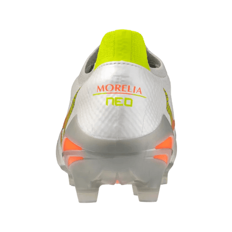 Mizuno Morelia Neo V Beta Elite FG Men's Soccer Cleats - White/Orange - Best Buy Soccer