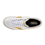 Mizuno Morelia Sala Elite IN Men's Soccer Shoes - White/Gold - Best Buy Soccer