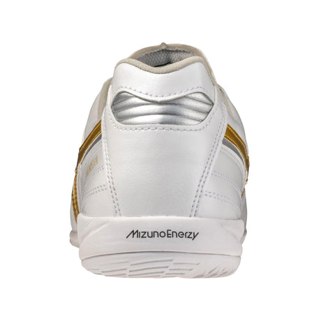 Mizuno Morelia Sala Elite IN Men's Soccer Shoes - White/Gold - Best Buy Soccer