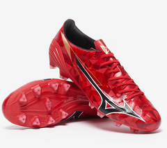 Mizuno Aplha II Pro FG Firm Ground Soccer Cleats - Red/Black