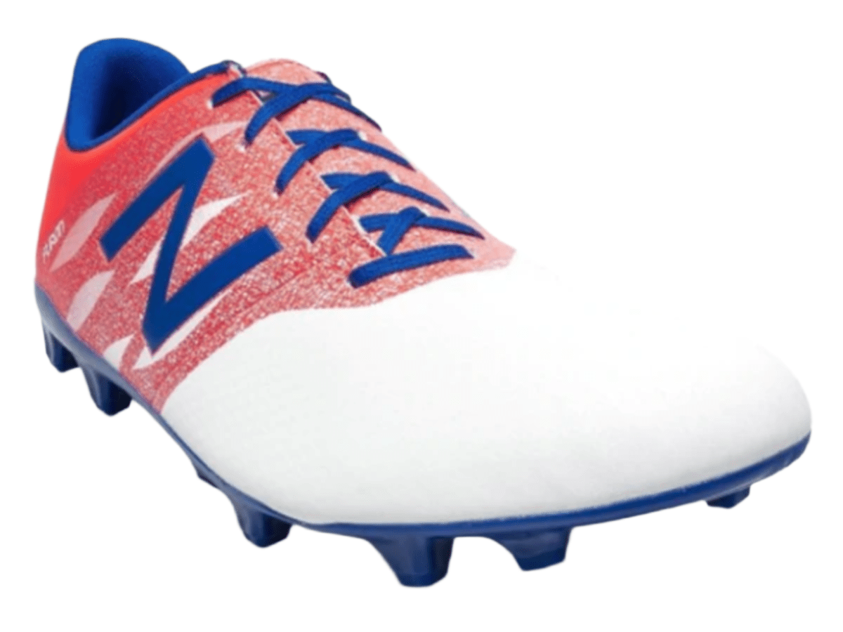 New Balance Furon Dispatch FG JR Firm Ground Soccer Cleats - White/Flame - Best Buy Soccer