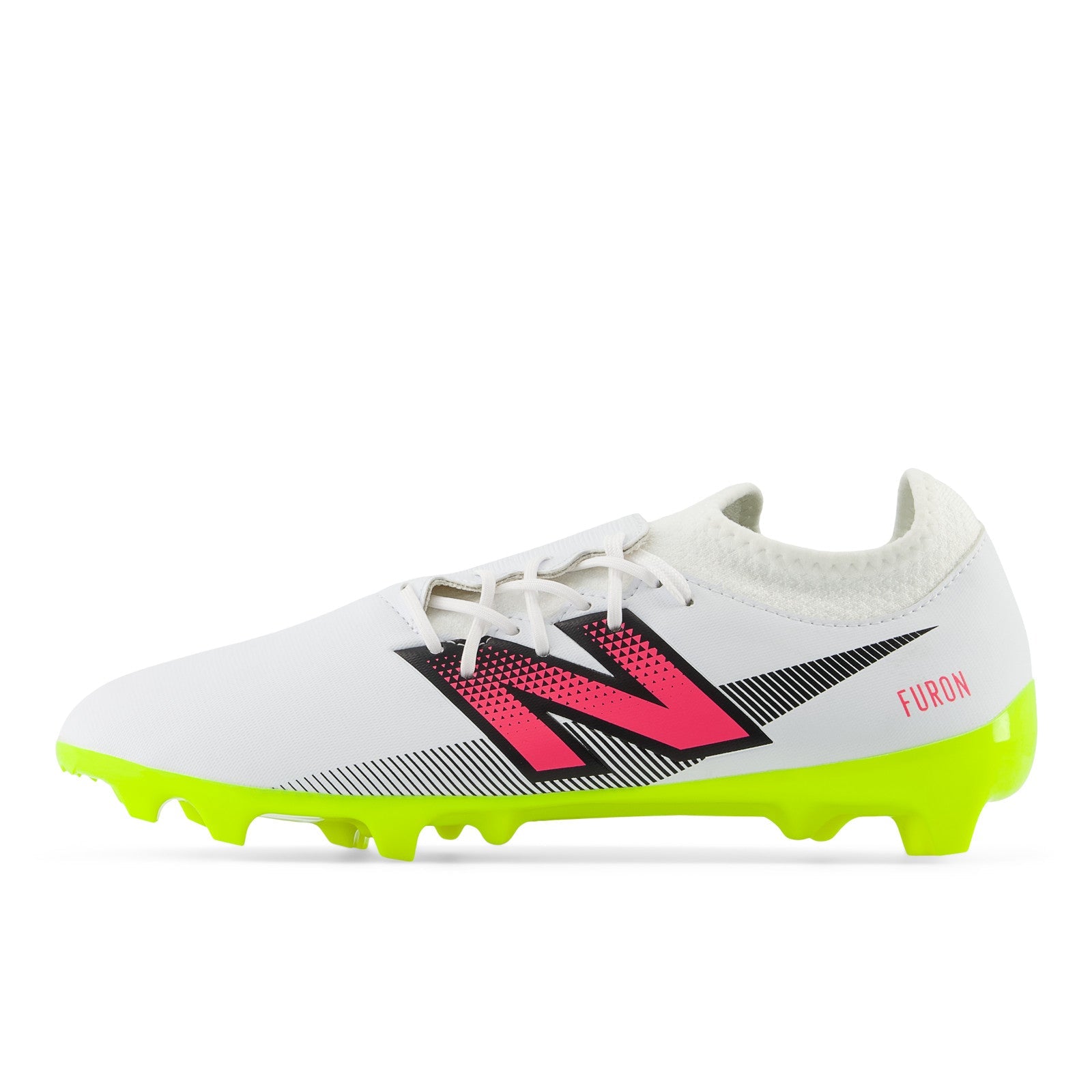 New Balance Furon Dispatch FG V7+ Firm Ground Soccer Cleats - White/Neon Pink/Black - Best Buy Soccer