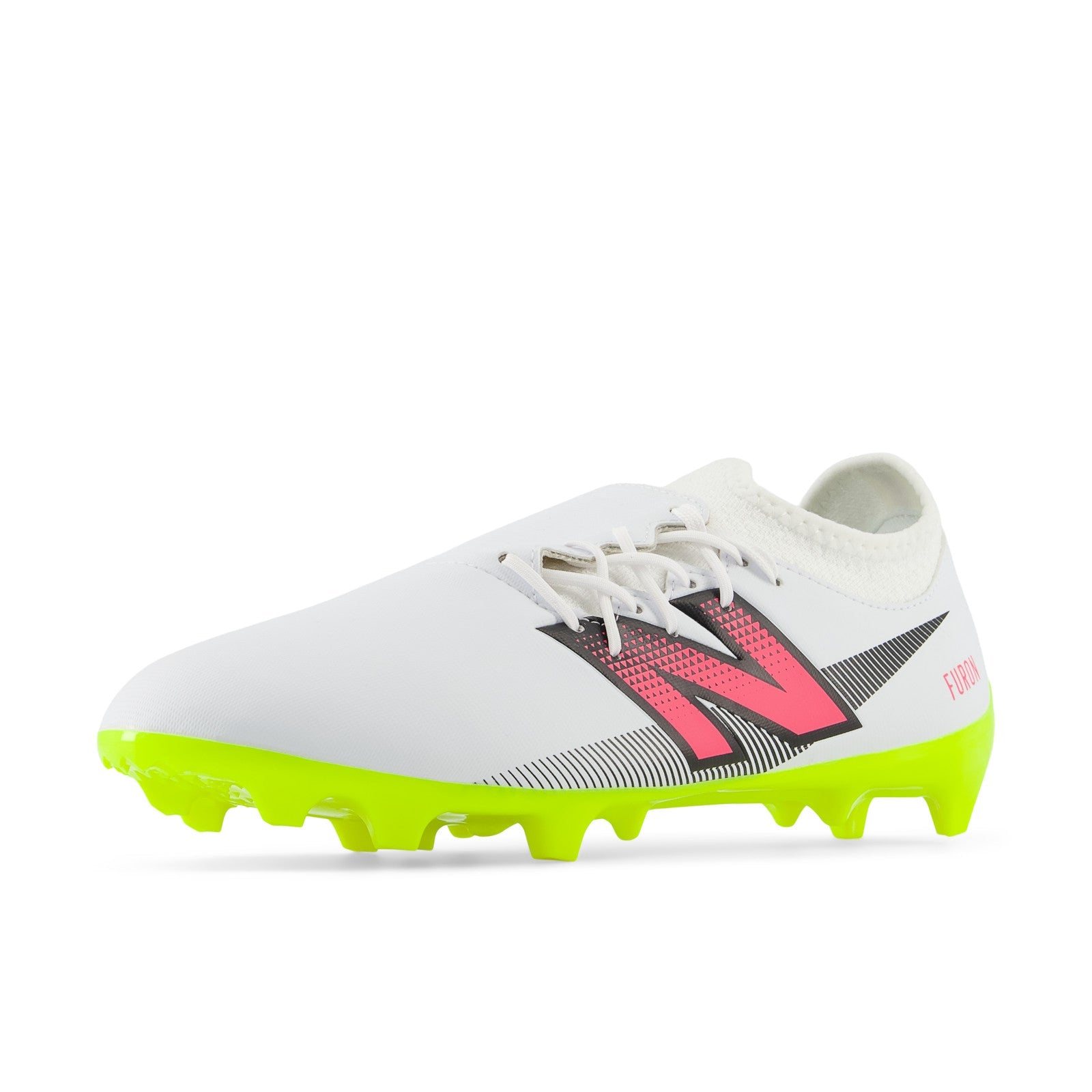 New Balance Furon Dispatch FG V7+ Firm Ground Soccer Cleats - White/Neon Pink/Black - Best Buy Soccer