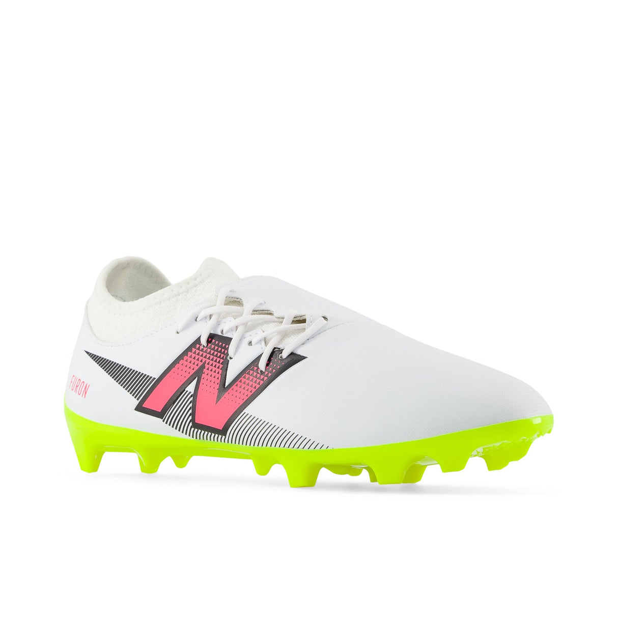 New Balance Furon Dispatch FG V7+ Firm Ground Soccer Cleats - White/Neon Pink/Black - Best Buy Soccer