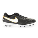 Nike Tiempo Genio II Leather FG Firm Groun Soccer Cleats - Black/White