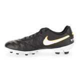 Nike Tiempo Genio II Leather FG Firm Groun Soccer Cleats - Black/White