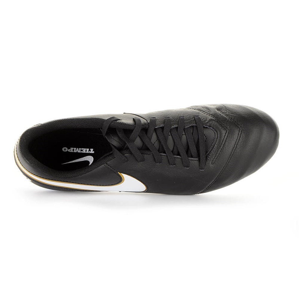 Nike Tiempo Genio II Leather FG Firm Groun Soccer Cleats - Black/White