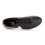 Nike Tiempo Genio II Leather FG Firm Groun Soccer Cleats - Black/White