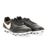 Nike Tiempo Genio II Leather FG Firm Groun Soccer Cleats - Black/White