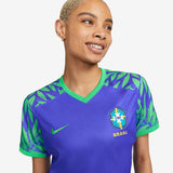Nike Brazil 2023 Stadium Away Women's Jersey - Paramount Blue/Green - Best Buy Soccer