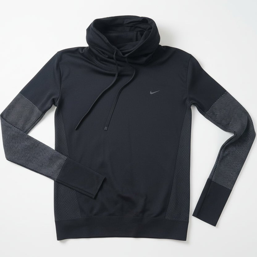 Nike Dri Fit Infinity Funnel Neck Women's Long Sleeve Pullover - Black/Cool Grey - Best Buy Soccer