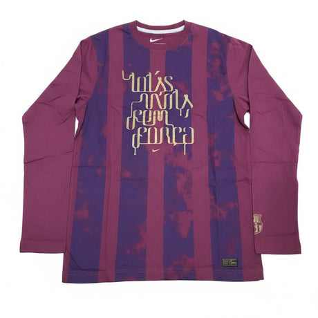 Nike FC Barcelona Authentic Long Sleeve Cotton Top - Red/Blue - Best Buy Soccer
