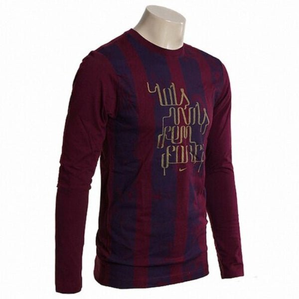 Nike FC Barcelona Authentic Long Sleeve Cotton Top - Red/Blue - Best Buy Soccer