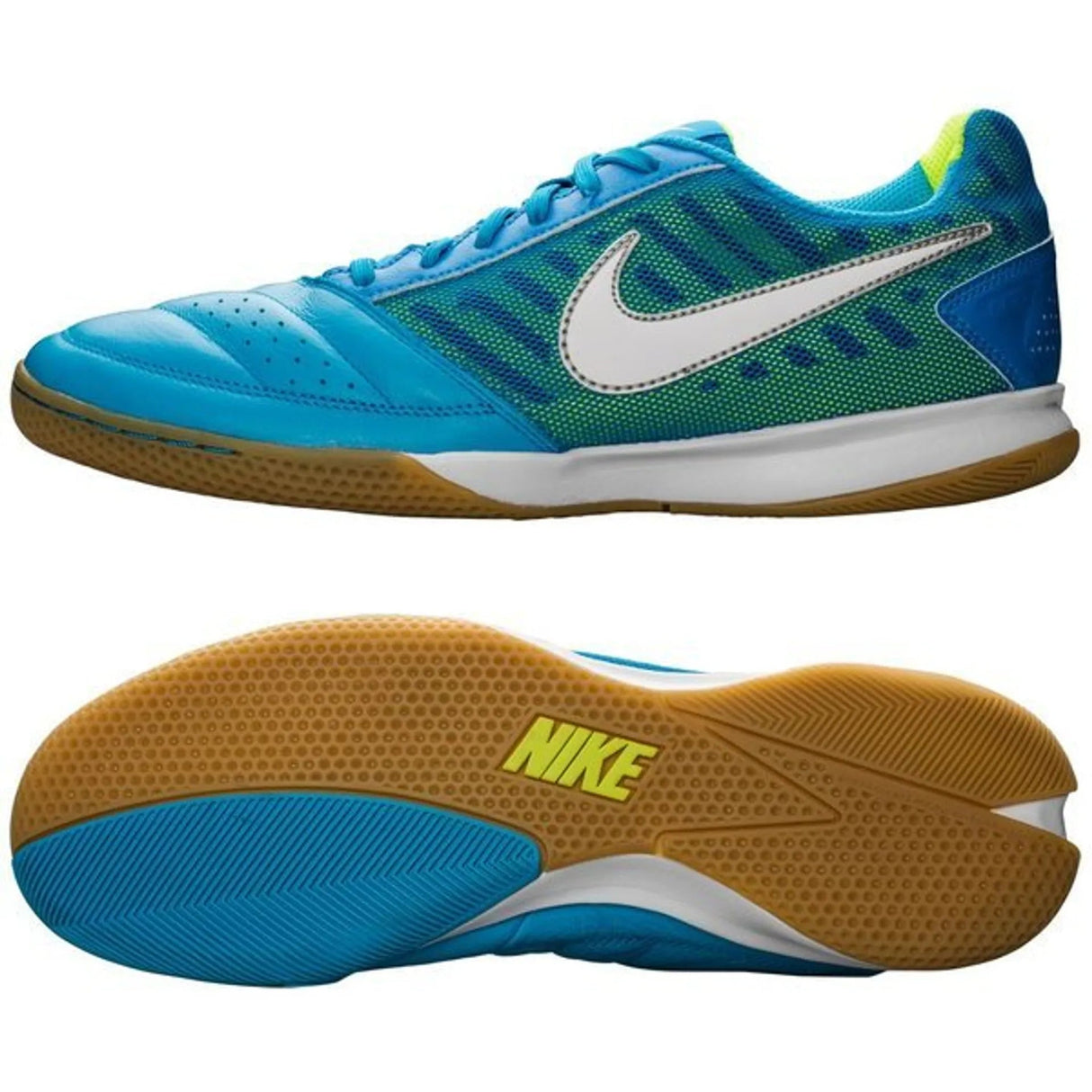 Nike Gato II Indoor Soccer Shoes - Blue/Lime/White - Best Buy Soccer
