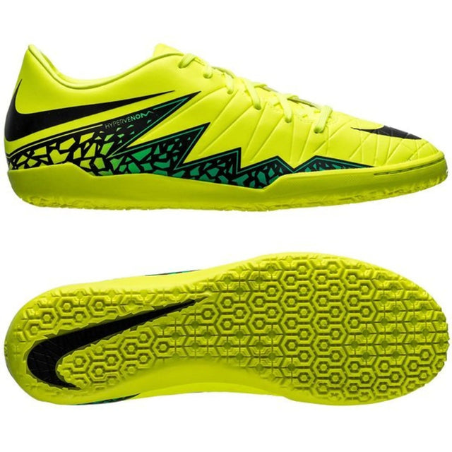 Nike HyperVenom Phelon II IC Indoor Soccer Shoes - Volt/Black/Hyper Turquoise - Best Buy Soccer