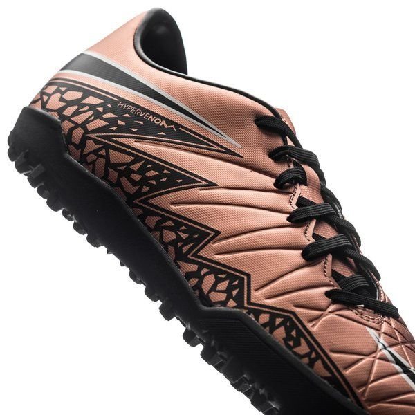 Nike HyperVenom Phelon II TF Turf Soccer Cleats - Metallic Red/Bronze/Black/Green Glow - Best Buy Soccer