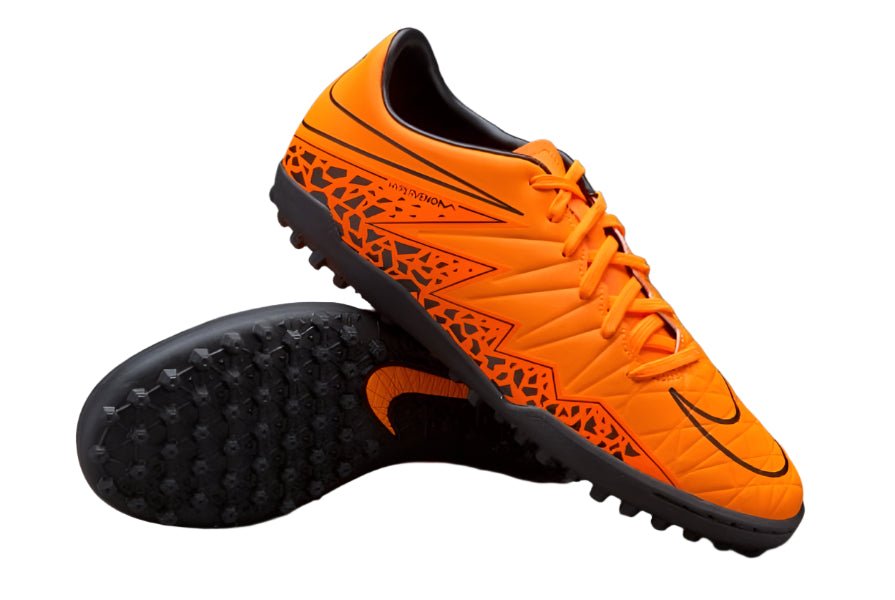 Nike HyperVenom Phelon II TF Turf Soccer Cleats - Orange/Black - Best Buy Soccer