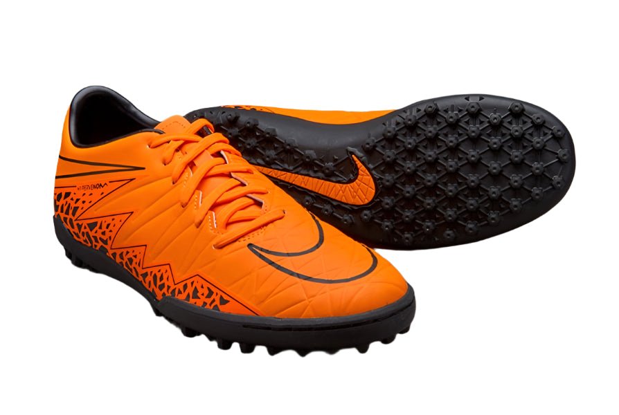 Nike HyperVenom Phelon II TF Turf Soccer Cleats - Orange/Black - Best Buy Soccer