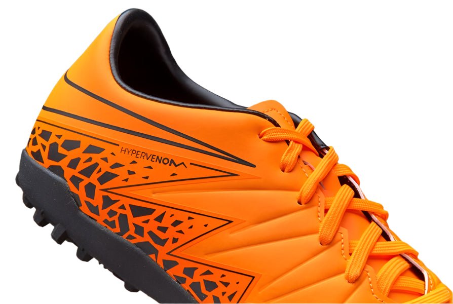 Nike HyperVenom Phelon II TF Turf Soccer Cleats - Orange/Black - Best Buy Soccer