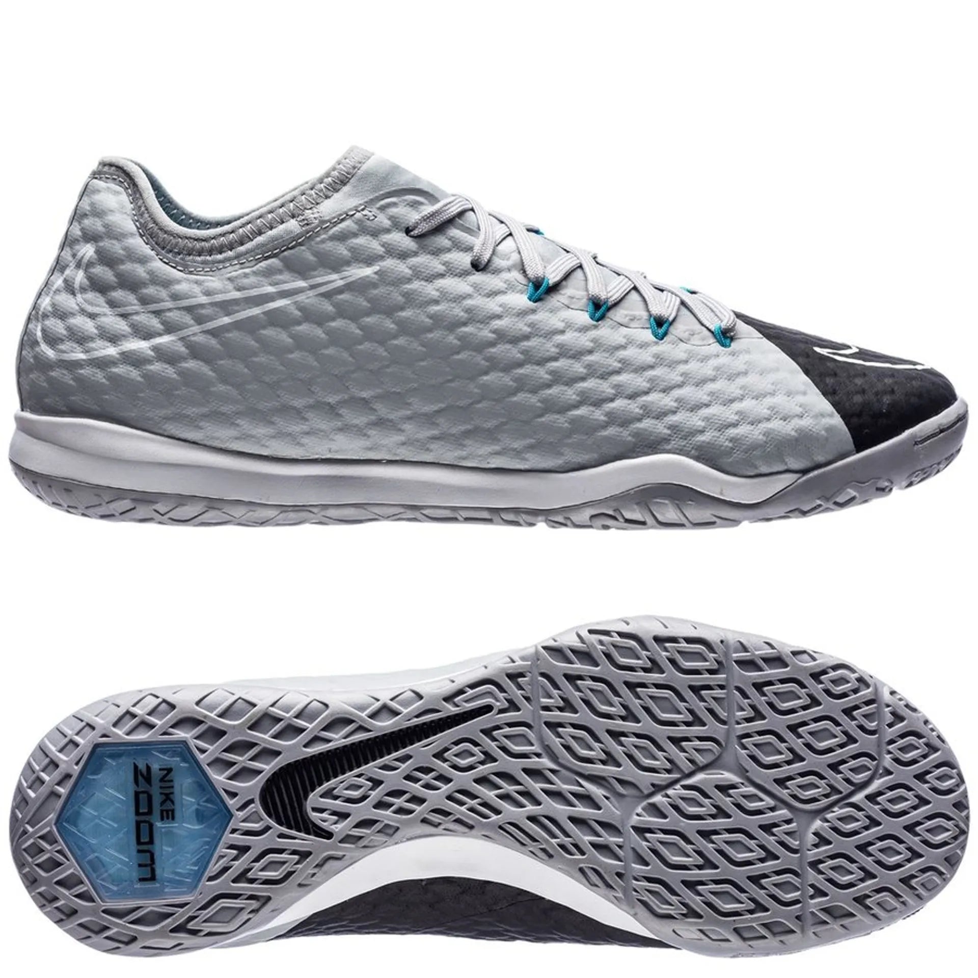 Nike HypervenomX Finale II IC Indoor Soccer Shoes - Wolf Grey/Black/Chlorine Blue - Best Buy Soccer