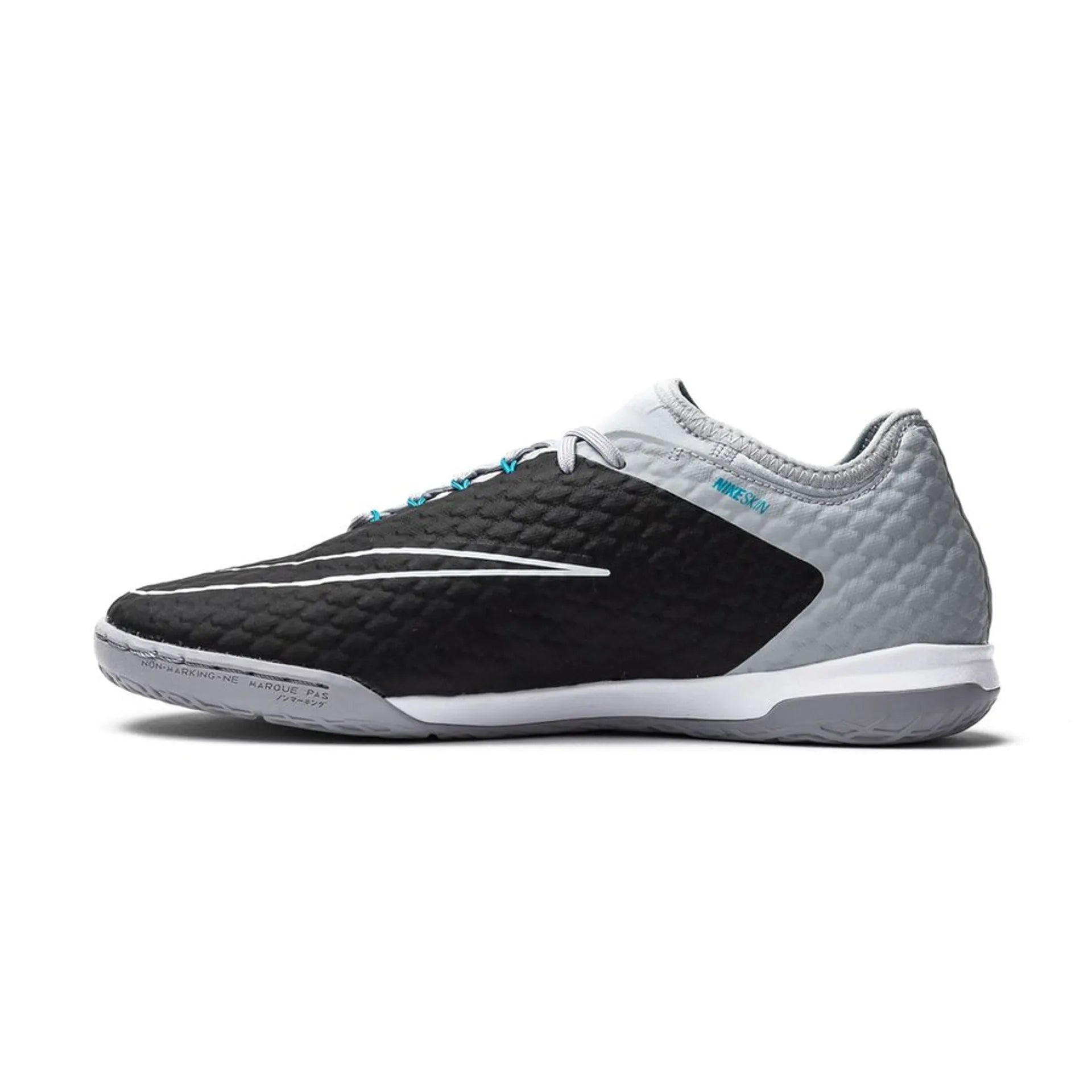 Nike HypervenomX Finale II IC Indoor Soccer Shoes - Wolf Grey/Black/Chlorine Blue - Best Buy Soccer