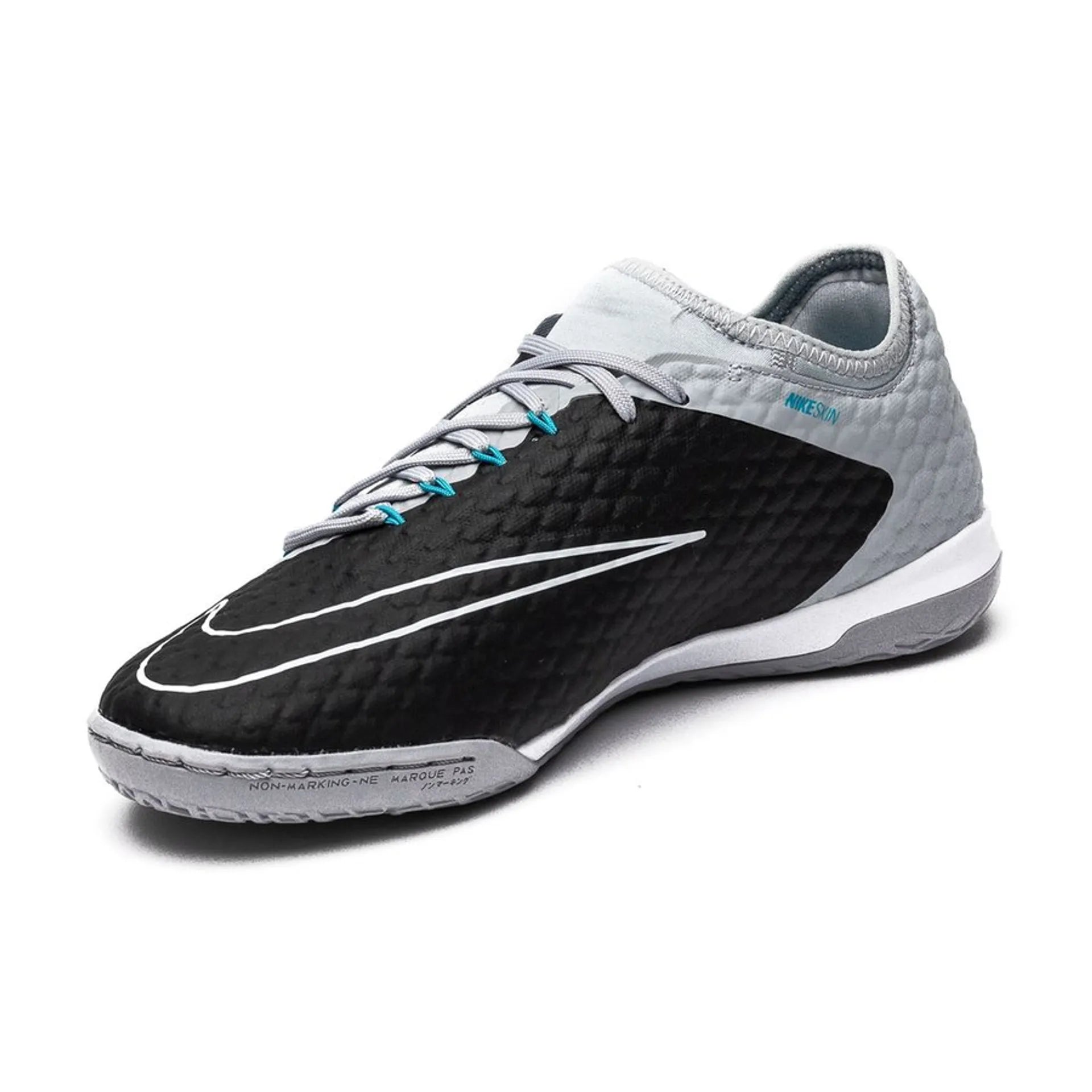Nike HypervenomX Finale II IC Indoor Soccer Shoes - Wolf Grey/Black/Chlorine Blue - Best Buy Soccer