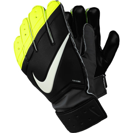 Nike JR Grip Goalkeeper Gloves Black/Volt - Best Buy Soccer