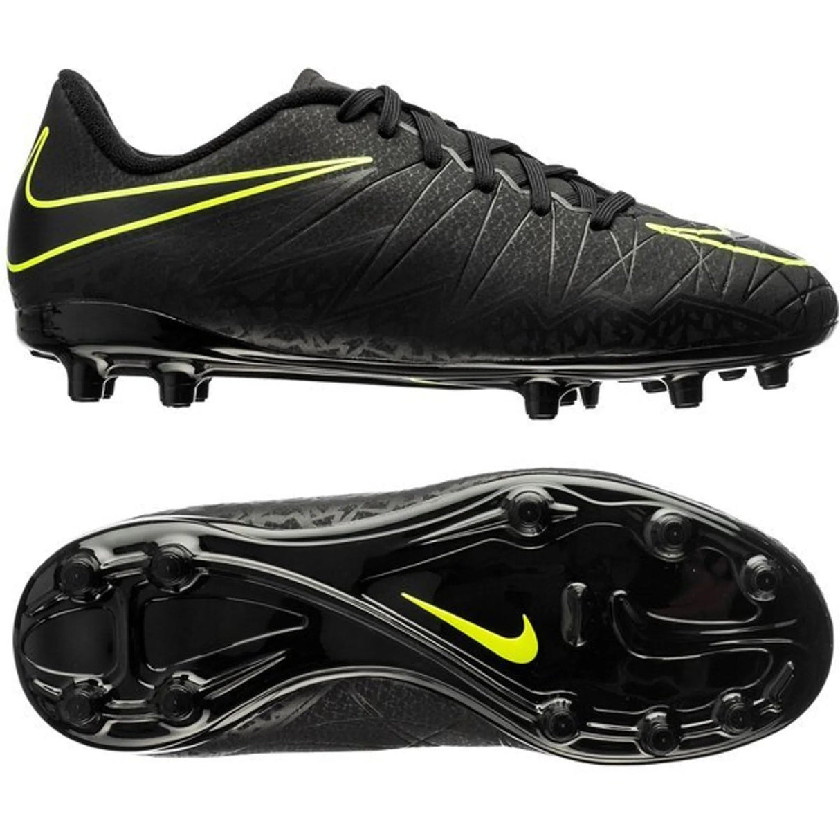 Nike JR Hypervenom Phelon II FG Soccer Cleats - Black/Volt - Best Buy Soccer