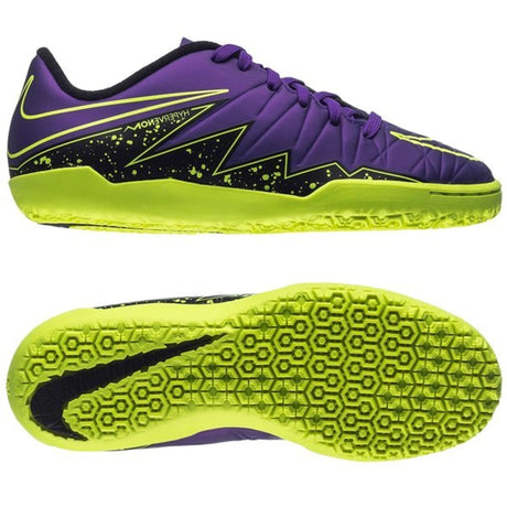 Nike JR HyperVenom Phelon II IC Indoor Shoes - Hyper Grape/Black - Best Buy Soccer