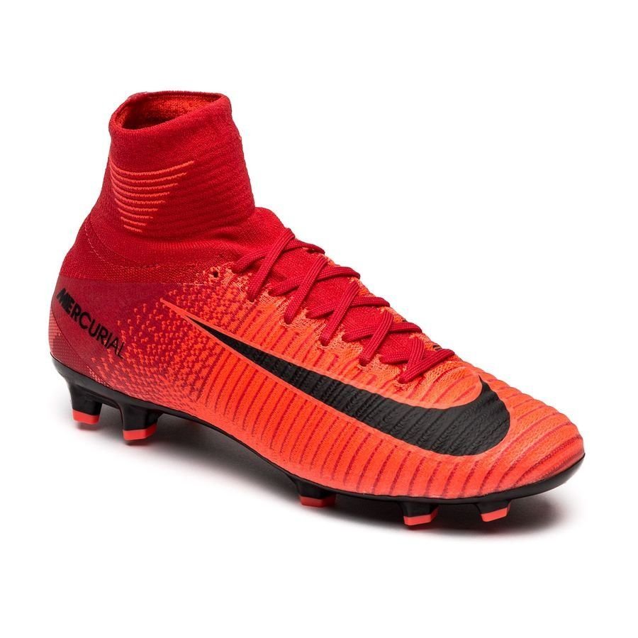 Nike JR Mercurial Superfly V FG Fire Firm Ground Soccer Cleats - Red/Black/Crimson - Best Buy Soccer